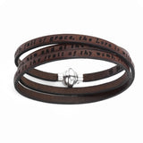 The Lord's Prayer Leather Wrap Bracelet