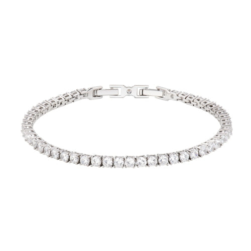 White Zirconia Tennis Bracelet in Sterling Silver