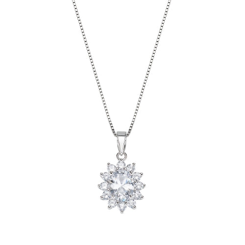 Royal Lady Charm Necklace in Sterling Silver