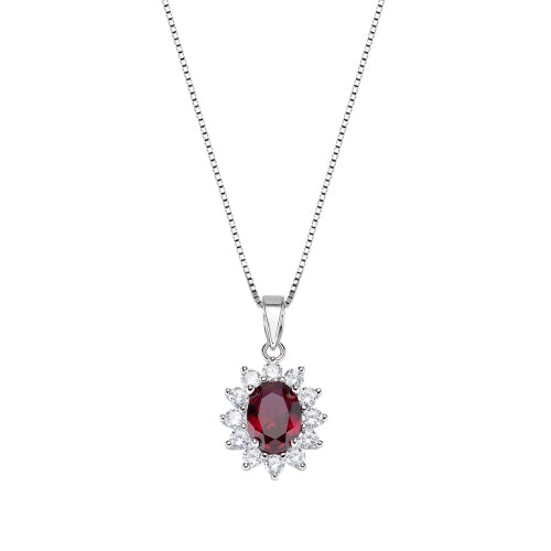 Royal Lady Charm Necklace in Sterling Silver
