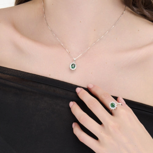 Royal Lady Charm Necklace in Sterling Silver