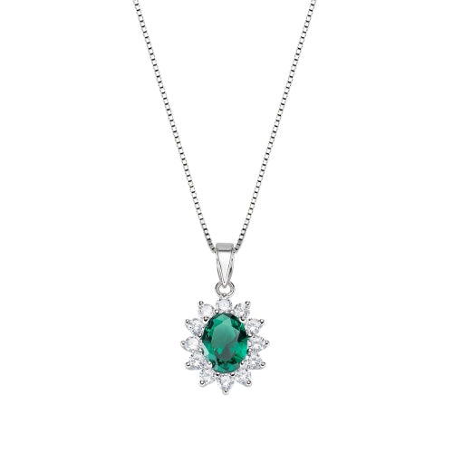 Royal Lady Charm Necklace in Sterling Silver