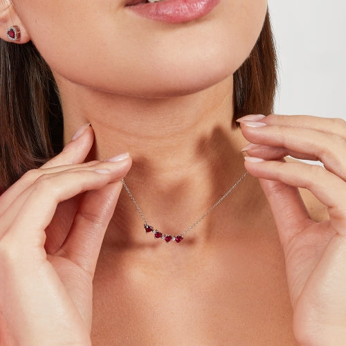 Quadricuore Magnetic Necklace in Sterling Silver