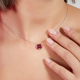 Quadricuore Magnetic Necklace in Sterling Silver