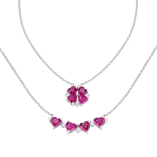 Quadricuore Magnetic Necklace in Sterling Silver