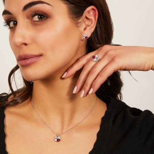 Quadricuore Magnetic Necklace in Sterling Silver