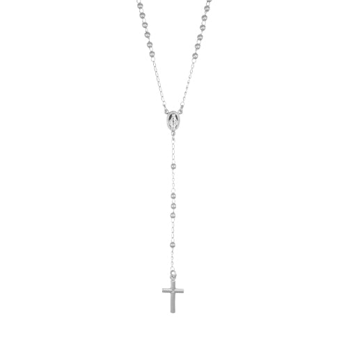Rosary Necklace in Sterling Silver