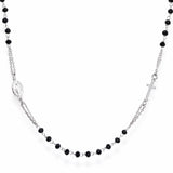 Rosary Necklace in Sterling Silver