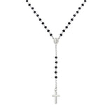 Rosary Necklace in Sterling Silver