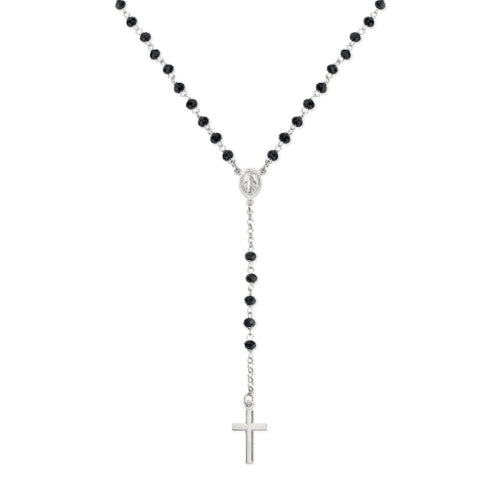 Rosary Necklace in Sterling Silver