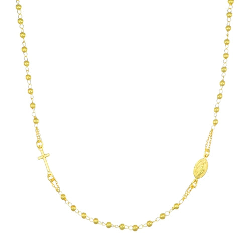 Rosary Necklace in Sterling Silver