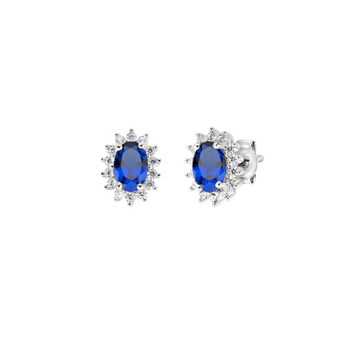 Royal Lady Stud Earrings in Sterling Silver