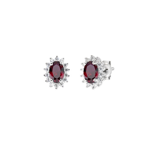 Royal Lady Stud Earrings in Sterling Silver