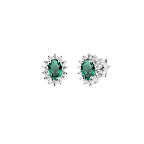 Royal Lady Stud Earrings in Sterling Silver