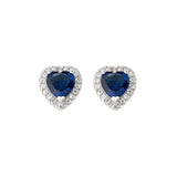 Stud Earrings in Sterling Silver with Zirconia
