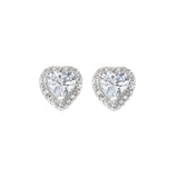 Stud Earrings in Sterling Silver with Zirconia