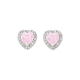 Stud Earrings in Sterling Silver with Zirconia
