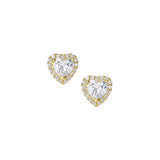 Stud Earrings in Sterling Silver with Zirconia