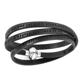 The Lord's Prayer Leather Wrap Bracelet